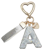 Bag Charm Llavero Elegante con Inicial Diamante - Regalo Premium para Bolso