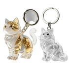 Bag Charm Llavero Gato para Guardar Pelo de Mascota - Recuerdo Transparente Premium