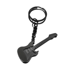 Bag Charm Llavero Guitarra Negro Acero Inoxidable Gótico Y2K - Charm para Bolso Mujer Hombre
