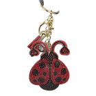 Bag Charm Llavero Mariquita Roja con Cristales y Borla - Charm para Bolsos Elegante y Brillante