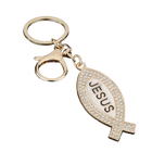 Bag Charm Llavero Religioso Premium - Símbolo de Jesús en 3 Colores con Cristal