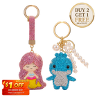 Bag Charm Sirena Delfín Brillante Colgante Misterio Océano Regalo Mujer
