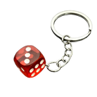 Charm para bolsos Llavero Dados Transparentes 3 Piezas - Resina Premium para Gamers