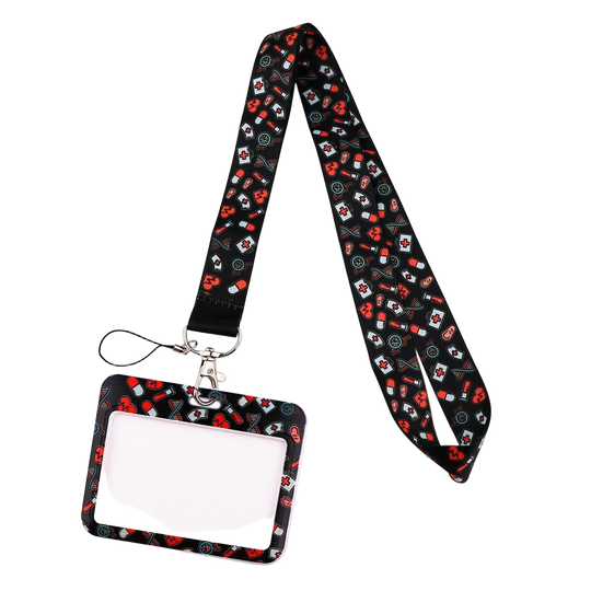 Collar Porta Credenciales y Llavero de Enfermera