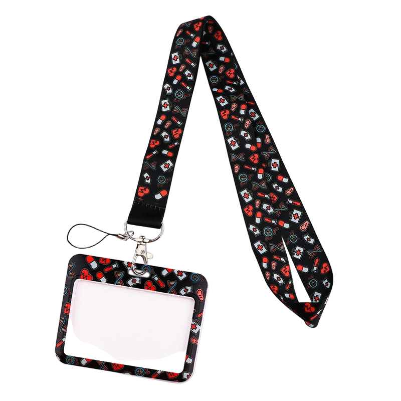 Collar Porta Credenciales y Llavero de Enfermera