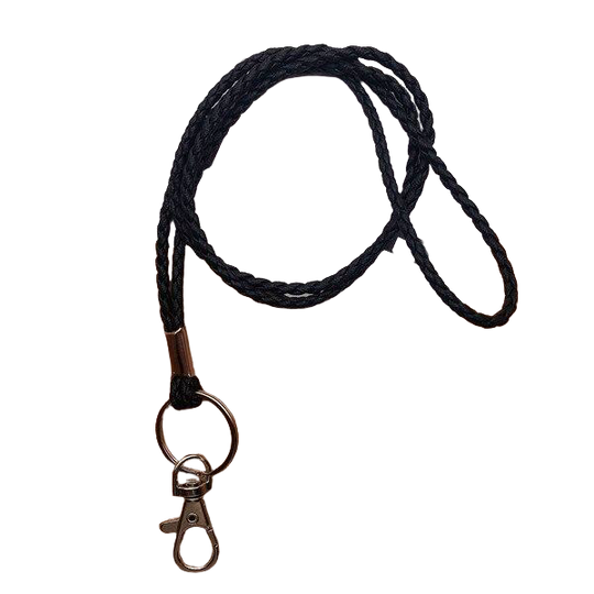 Collar Portallaves Trenzado de Cuero Sintético