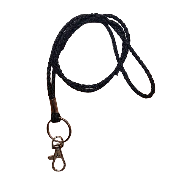 Collar Portallaves Trenzado de Cuero Sintético