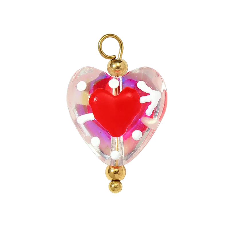 Contraseña del Llavero Inicio de Sesion - Corazón de Cristal Artesanal Premium para Ella