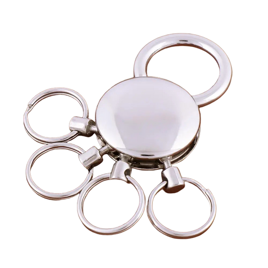 Llavero a Crochet Paso a Paso con Anillos y Clip Desmontable – Elegancia Artesanal en Metal