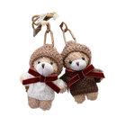 Llavero Coche de Peluche Oso Teddy Mocha - Llavero para Coches Elegante y Tierno