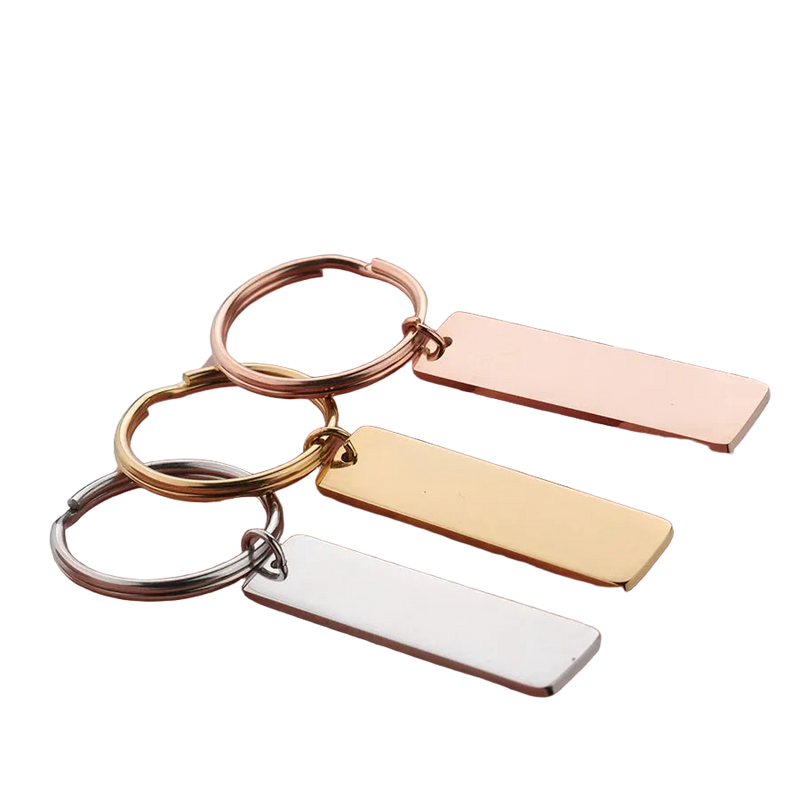 Llavero con Foto Personalizado - Fnixtar 10 Piezas de Acero Inoxidable para Grabar Nombres y Fotos,
