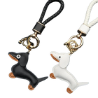 Llavero con Foto Personalizado - Sausage Dog PU Leather Colgante para Llaves, Regalo Original para H
