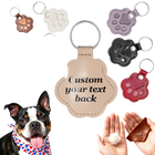 Llavero con foto personalizado de cuero con huella de perro - Regalo único para dueños de mascotas