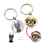 Llavero con Foto Personalizado de Mascota - Colgante Redondo de Acero Inoxidable, Regalo Emocional p