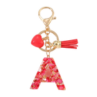 Llavero con Foto Personalizado: Inicial A-Z con Borla para Mujer, Regalo San Valentín