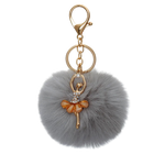 Llavero con Peluche de Conejito Bailarín - Pompón de Piel Sintética Suave, Regalo Elegante para Muje