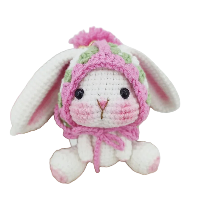 Llavero con Peluche de Conejo Tejido a Mano - Labubu Llavero Precio Premium, Llaveros con Peluches S