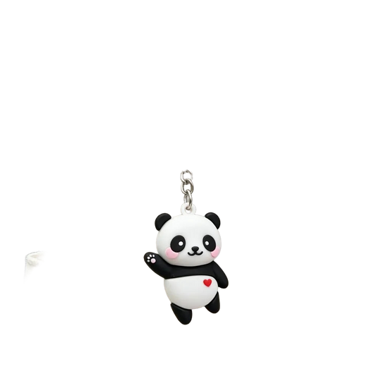 Llavero con peluche Panda Kawaii - Colgante de Bolso Panda con Diseño de Corazón