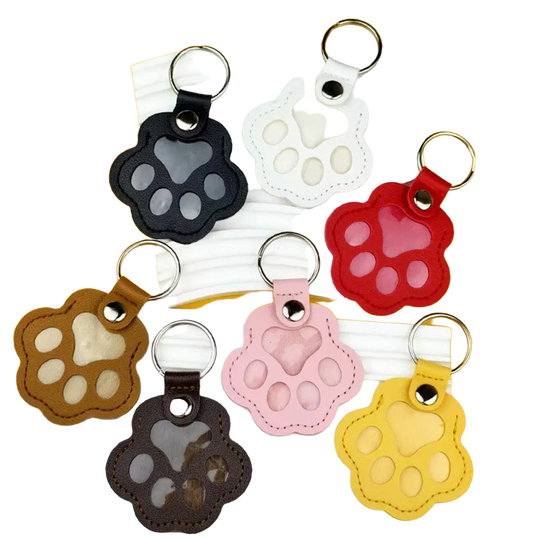 Llavero con Peluche Recuerdo para Mascotas - Llavero de Cuero con Colgante para Guardar Pelo de Perr