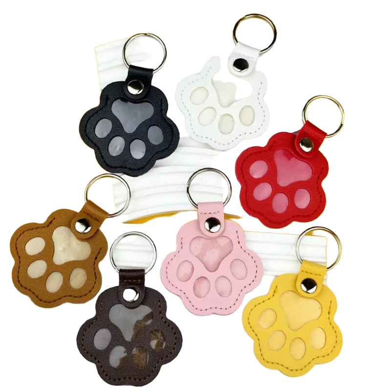 Llavero con Peluche Recuerdo para Mascotas - Llavero de Cuero con Colgante para Guardar Pelo de Perr