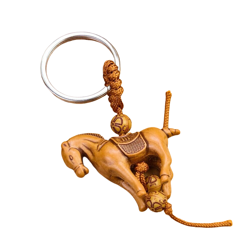 Llavero de Caballo de Madera