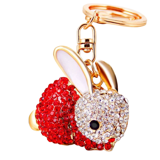 Llavero de Conejito con Brillantes