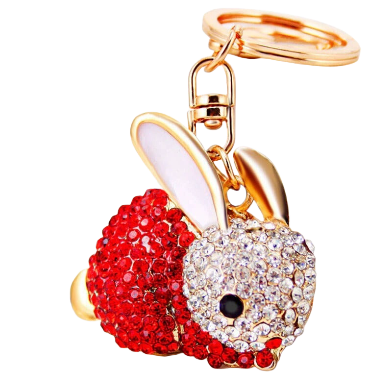 Llavero de Conejito con Brillantes