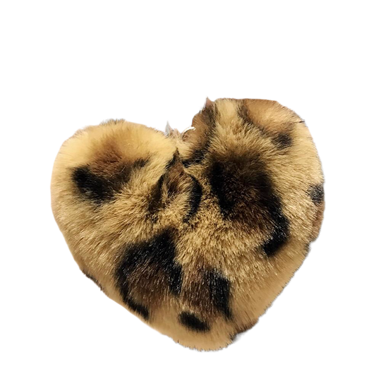 Llavero de Corazón de Peluche Tigrada