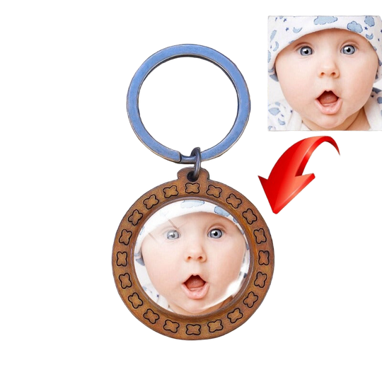Llavero de Madera Personalizado con Foto
