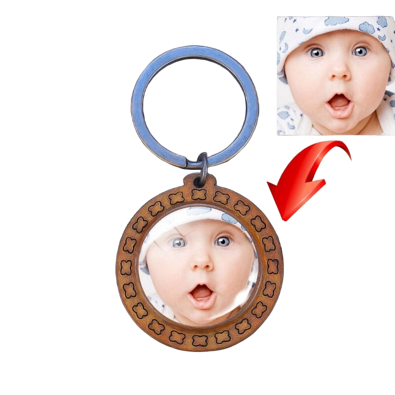 Llavero de Madera Personalizado con Foto