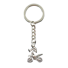 Llavero de Moto Cross Plateado