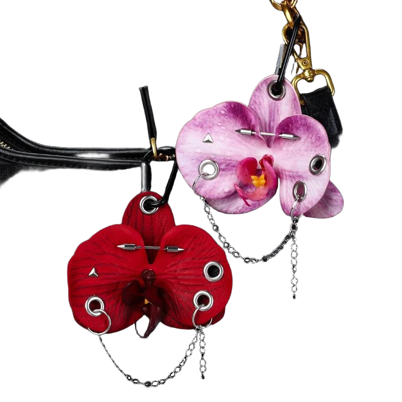 Llavero de Orquídea Phalaenopsis Simulada - Decoración Premium para Mochila, Regalo Creativo