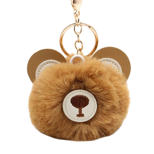 Llavero de Osito con Pompón