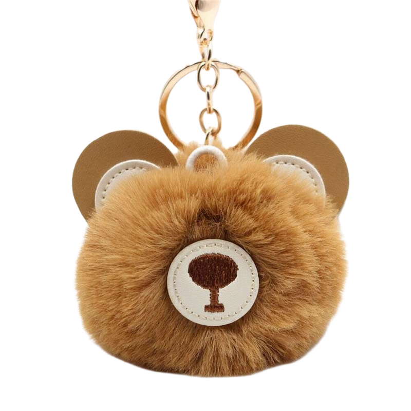 Llavero de Osito con Pompón