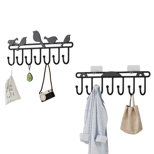 Llavero de Pared con Soporte de Pájaros