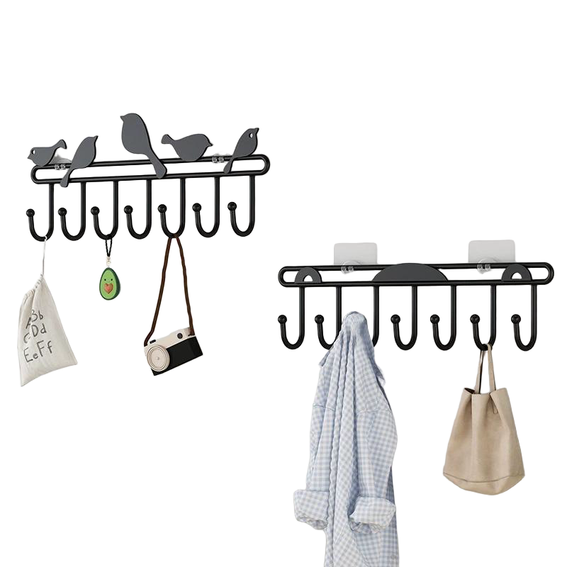 Llavero de Pared con Soporte de Pájaros