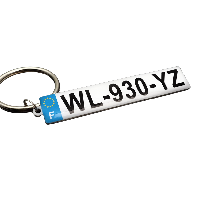 Llavero de Placa de Matrícula Personalizado