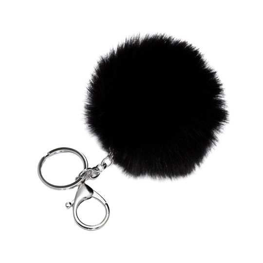 Llavero de Pompón Negro