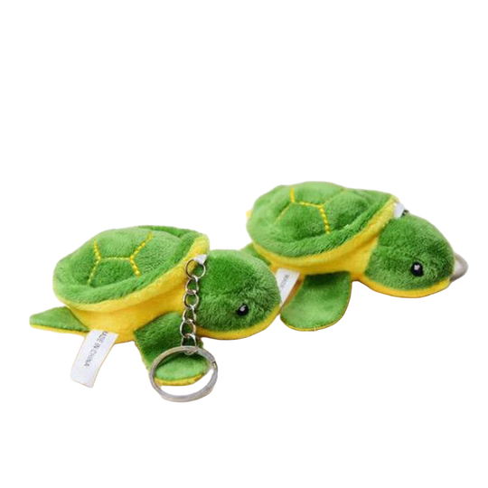Llavero de Tortuga de Peluche Verde