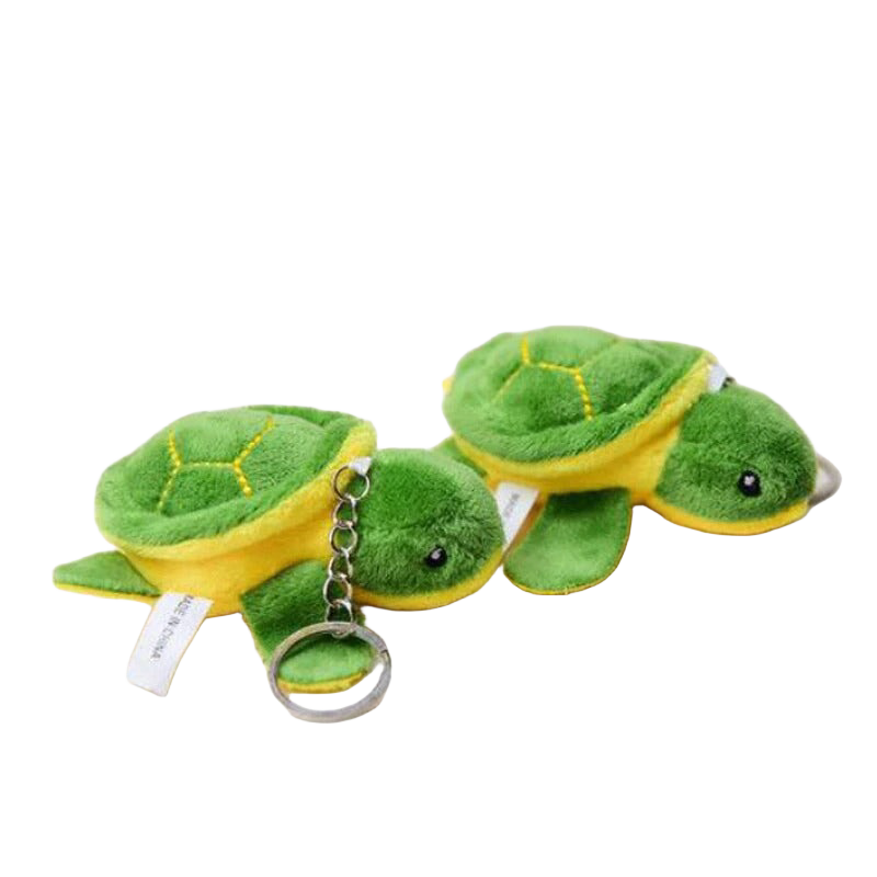 Llavero de Tortuga de Peluche Verde