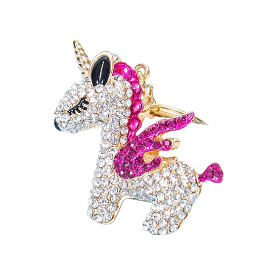 Llavero de Unicornio con Cristales