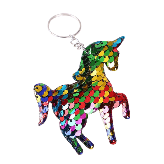 Llavero de Unicornio con Purpurina