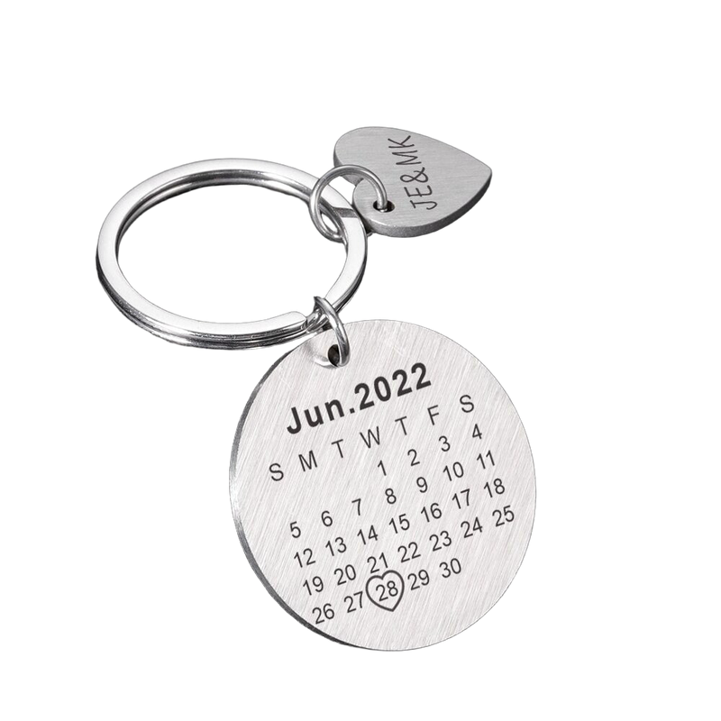 Llavero Fecha de Pareja Personalizado