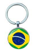 Llavero Metal Bandera Sudamérica Brasil Chile Argentina Perú Colombia - Recuerdo Turístico Premium