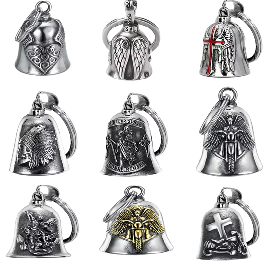 Llavero Moto Vintage San Cristóbal - Amuleto Protector para Motociclistas Punk