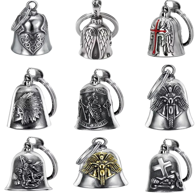 Llavero Moto Vintage San Cristóbal - Amuleto Protector para Motociclistas Punk
