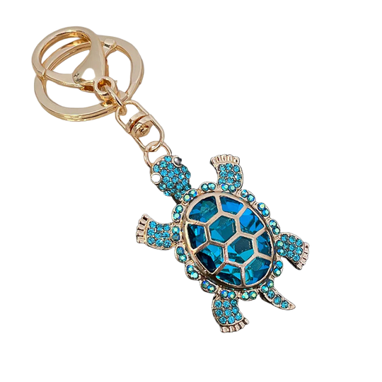 Llavero Mujer Tortuga Divertida - Llavero de Lujo para Bolso, Regalo Original para Novia, Animal Mar