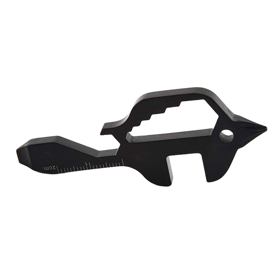 Llavero Multifunción <br> Multi Tools Negro (Acero)
