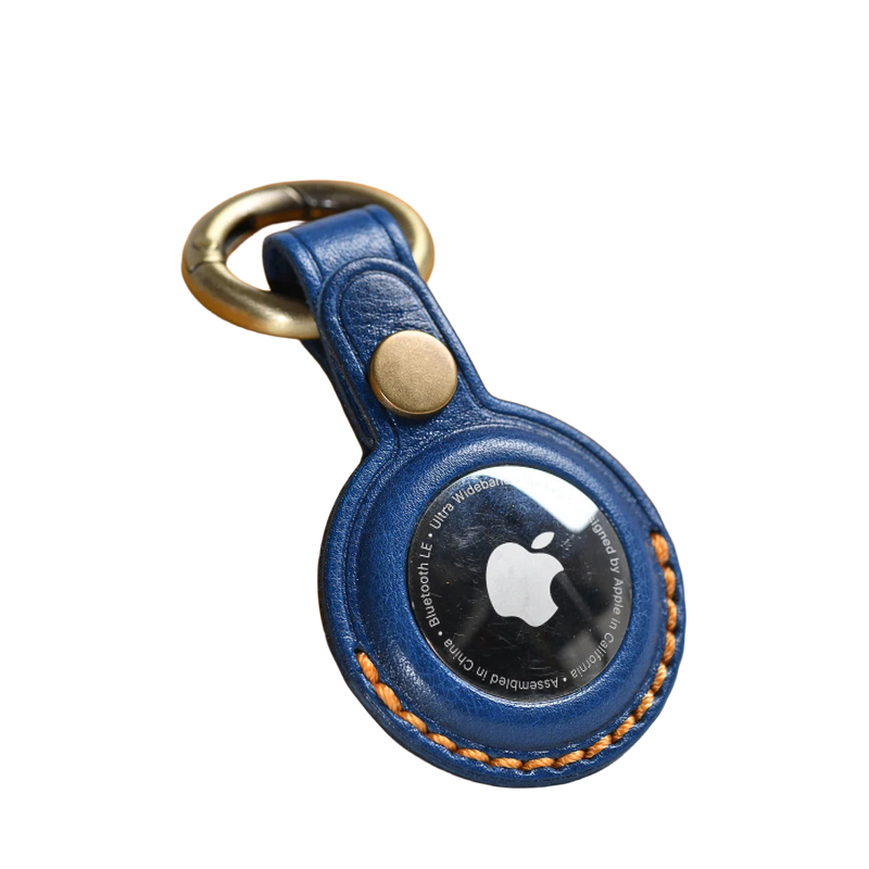 Llavero para Airtag de Cuero Premium - Funda Protectora para Niños, Mascotas, Equipaje, Mochila y Ll