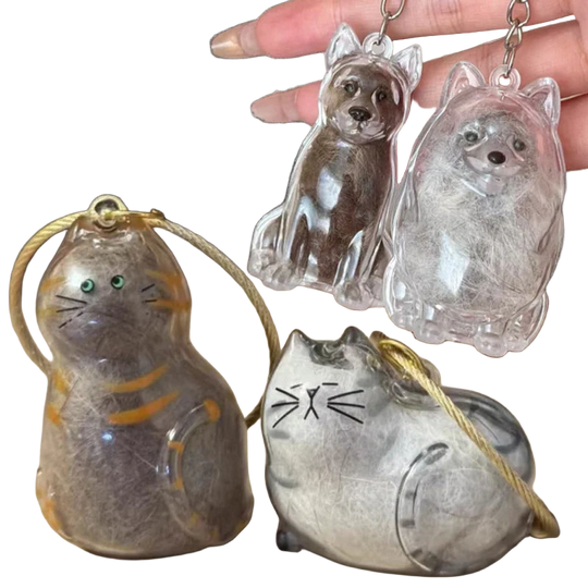 Llavero para Bolso con Cápsula de Mascota - Charm Adorable para Amantes de Perros y Gatos